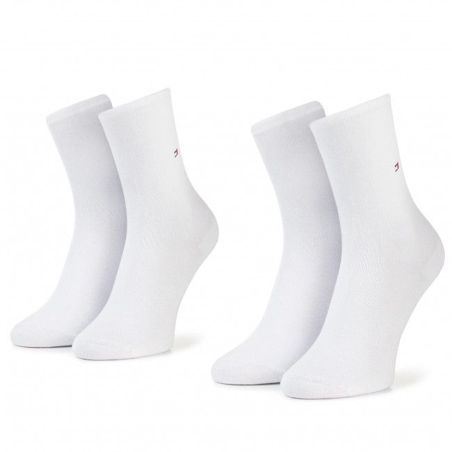 Set di 2 paia di calzini lunghi da donna Tommy Hilfiger - 371221 White 300