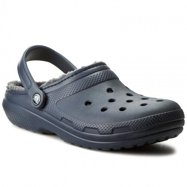 Ciabatte Crocs - Classic Lined Clog 203591 Navy/Charcoal