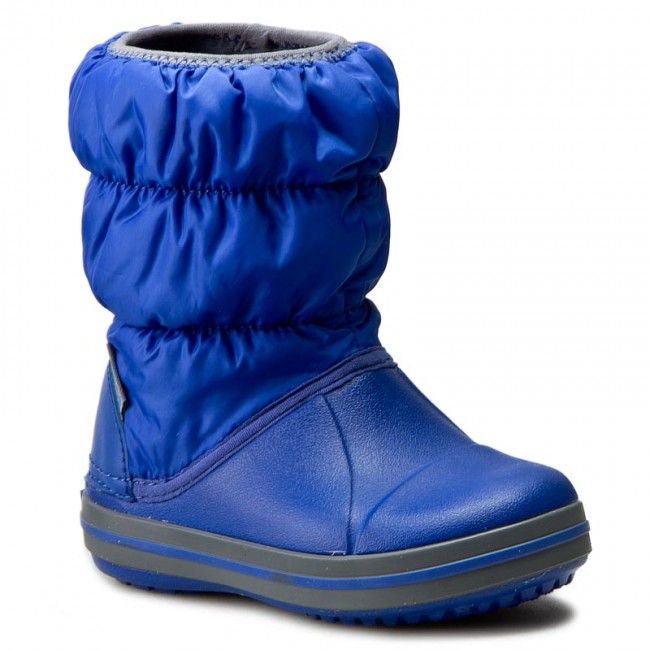 Stivali da neve Crocs - Winter Puff Boot Kids 14613 Cerulean Blue/Light Grey