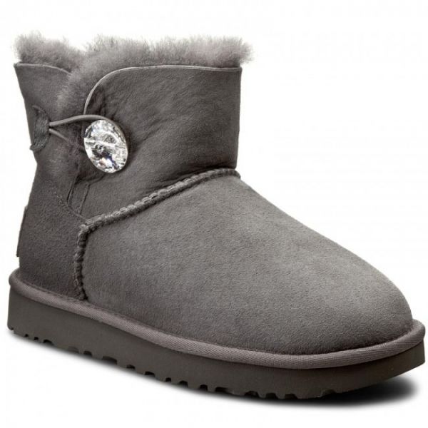 Scarpe UGG - W Mini Bailey Button Bling 1016554 W/Grey Scarpe UGG - W Mini Bailey Button Bling 1016554 W/Grey