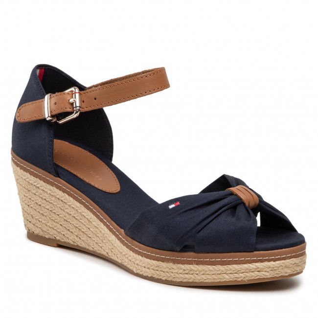 Espadrillas TOMMY HILFIGER - Iconic Elba Sandal FW0FW00906 Midnight 403