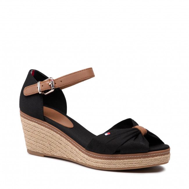 Espadrillas TOMMY HILFIGER - Iconic Elba Sandal FW0FW00906 Black 990