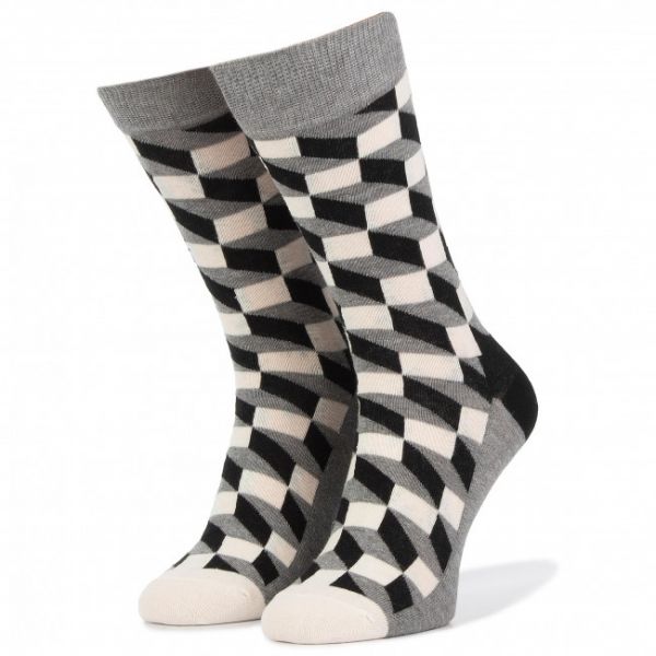 Calzini lunghi unisex HAPPY SOCKS - FO01-901 Grigio Multicolore Calzini lunghi unisex HAPPY SOCKS - FO01-901 Grigio Multicolore