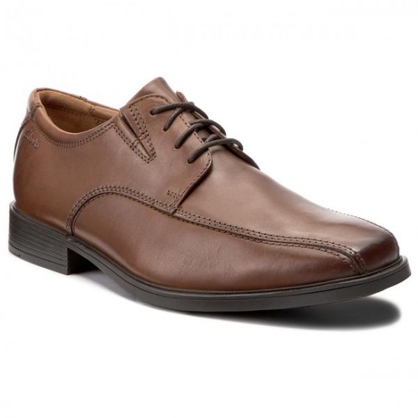 Scarpe basse Clarks - Tilden Walk 261300957 Dark Tan Leather Scarpe basse Clarks - Tilden Walk 261300957 Dark Tan Leather