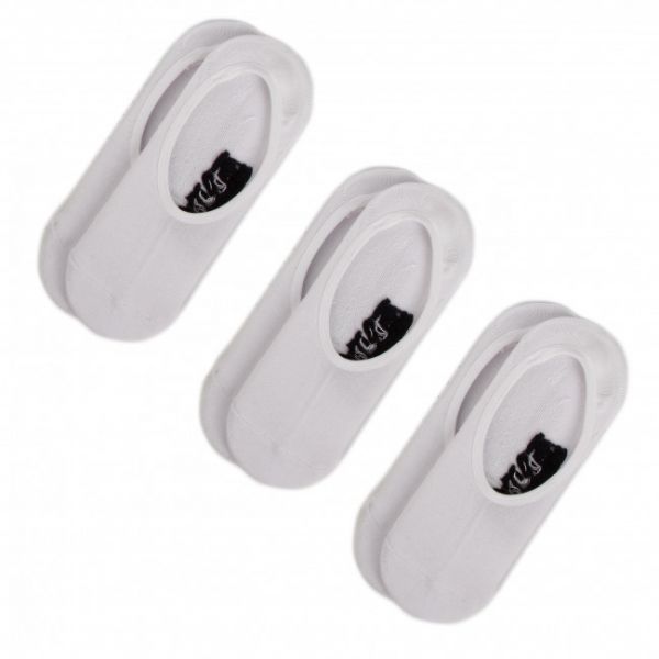 Set di 3 paia di pedulini unisex VANS - Classic Super No VN000XS9WHT White