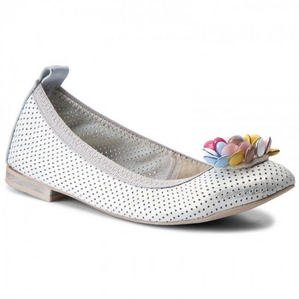 Ballerine R.POLAŃSKI - 0864/L Srebrny Przecierany Ballerine R.POLAŃSKI - 0864/L Srebrny Przecierany