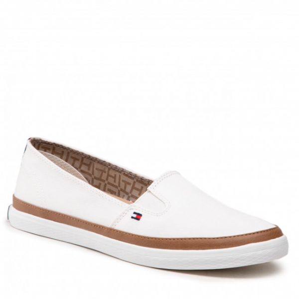 Scarpe sportive TOMMY HILFIGER - Iconic Kesha Slip On FW0FW01656 Whisper White 121