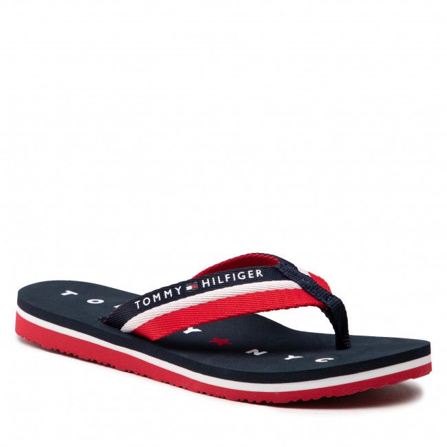 Infradito TOMMY HILFIGER - Tommy Loves Ny Beach Sandal FW0FW02370 Midnight 403