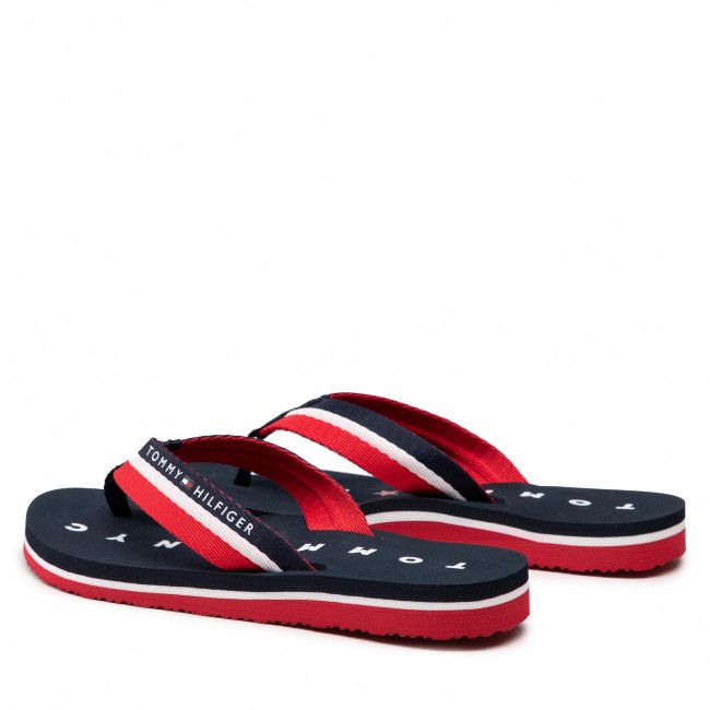 Infradito TOMMY HILFIGER - Tommy Loves Ny Beach Sandal FW0FW02370 Midnight 403