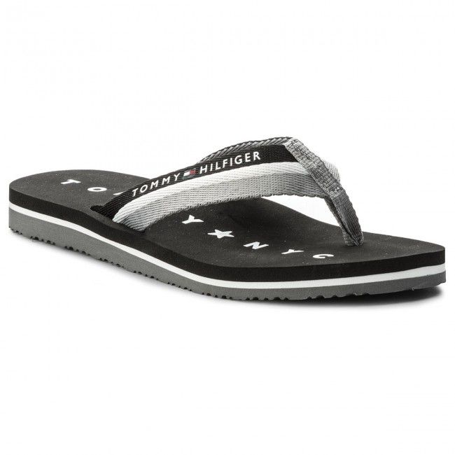 Infradito TOMMY HILFIGER - Tommy Loves Ny Beach Sandal FW0FW02370 Black 990