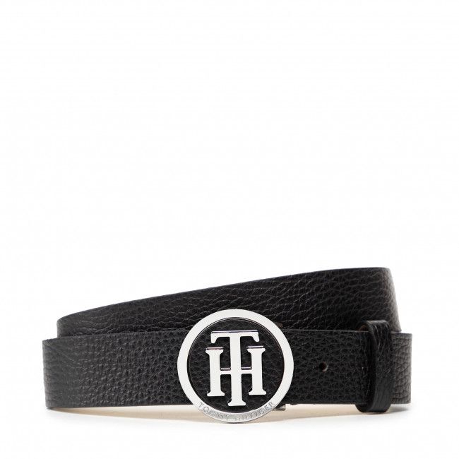 Cintura da donna Tommy Hilfiger - Th Round Buckle Belt 3.0 AW0AW05366 75 002