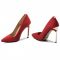 Scarpe stiletto R.POLAŃSKI - 0808 Czerwony Zamsz