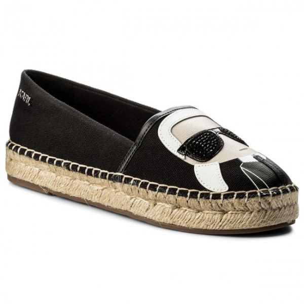 Espadrillas KARL LAGERFELD - KL80111 Black Lthr/Textile
