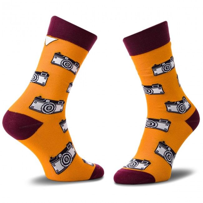 Calzini lunghi unisex CUP OF SOX - Shoot It With Your High Kick B Arancione Multicolore
