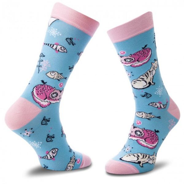 Calzini lunghi unisex CUP OF SOX - Science Fishion F Blu Multicolore