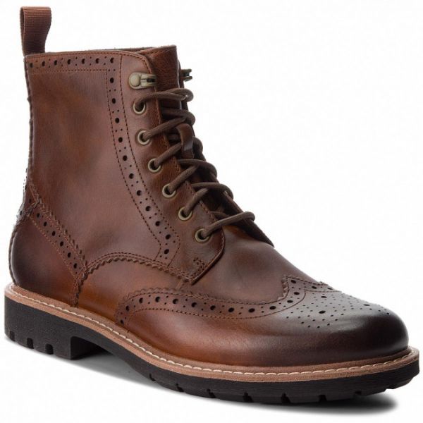 Stivali Clarks - Batcombe Lord 261271907 Dark Tan Leather Stivali Clarks - Batcombe Lord 261271907 Dark Tan Leather