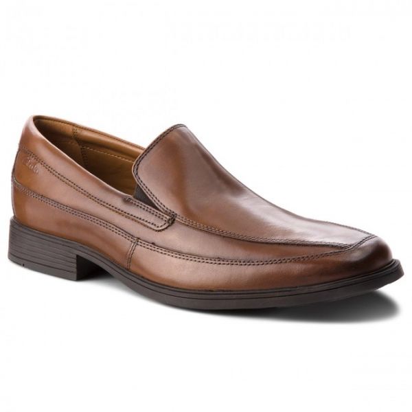 Scarpe basse CLARKS - Tilden Free 261300987 Dark Tan Leather Scarpe basse CLARKS - Tilden Free 261300987 Dark Tan Leather