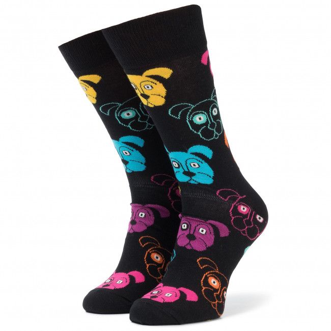 Calzini lunghi unisex Happy Socks - DOG01-9001 Nero