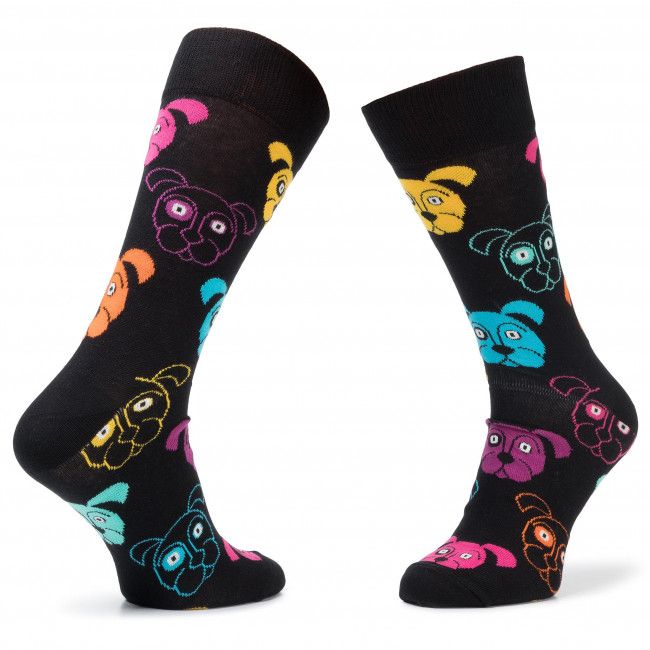 Calzini lunghi unisex Happy Socks - DOG01-9001 Nero