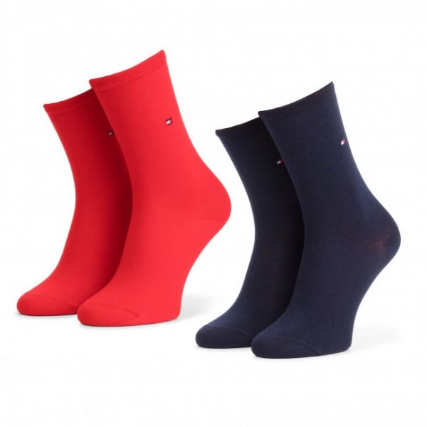 Set di 2 paia di calzini lunghi da donna Tommy Hilfiger - 371221 Red 684 Set di 2 paia di calzini lunghi da donna Tommy Hilfiger - 371221 Red 684