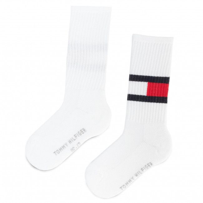 Set di 2 paia di calzini lunghi unisex Tommy Hilfiger - 394020001 White 300