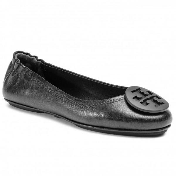 Ballerine TORY BURCH - Minnie Travel Ballet With Logo 49350 Perfect Black 006 Ballerine TORY BURCH - Minnie Travel Ballet With Logo 49350 Perfect Black 006