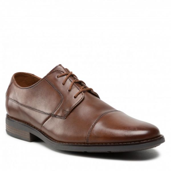 Scarpe basse CLARKS - Becken Cap 261231387 Tan Leather Scarpe basse CLARKS - Becken Cap 261231387 Tan Leather