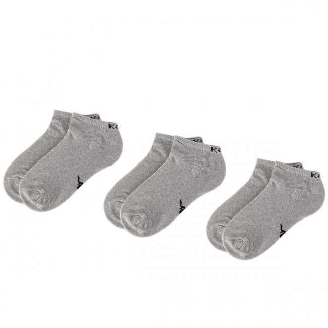 Set di 3 paia di calzini corti unisex Kappa - 704275 Grey Melang 19N