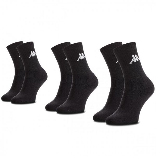 Set di 3 paia di calzini lunghi unisex KAPPA - 704304 Black 005
