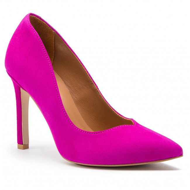 Scarpe stiletto R.POLAŃSKI - 1003 Fuksja Zamsz Neon