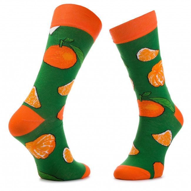 Calzini lunghi unisex CUP OF SOX - Tangerine Love4ever Arancione Verde