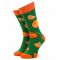 Calzini lunghi unisex CUP OF SOX - Tangerine Love4ever Arancione Verde