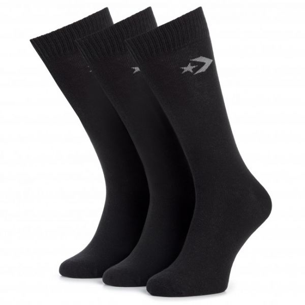 Set di 3 paia di calzini lunghi da uomo Converse - E745B-3020 Nero