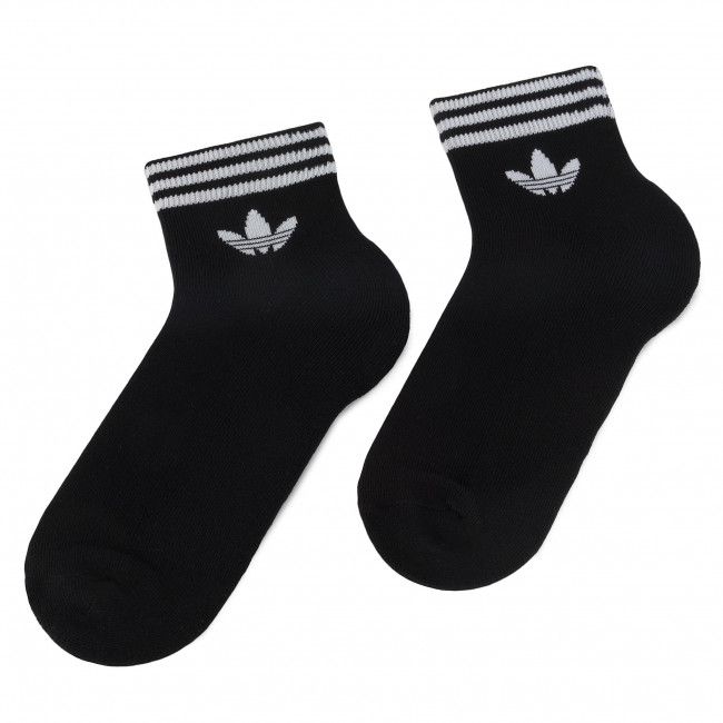 Set di 3 paia di calzini corti unisex adidas - Tref Ank Sck Hc EE1151 Black/White