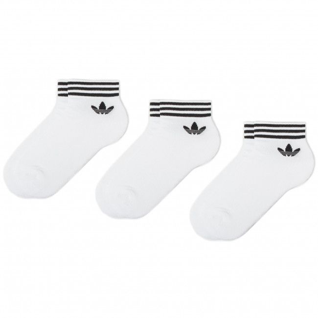 Set di 3 paia di calzini corti unisex adidas - Tref Ank Sck Hc EE1152 White/Black