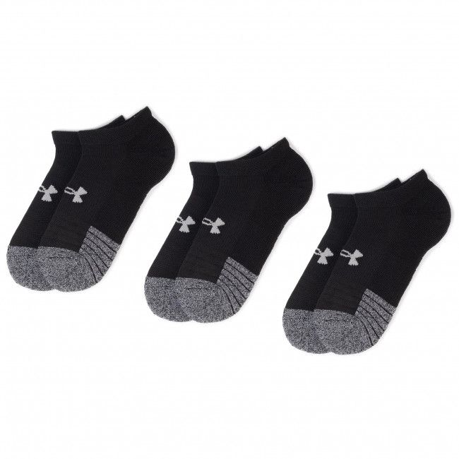 Set di 3 paia di calzini corti unisex Under Armour - Heatgear No Show Sock 1346755-001 Black