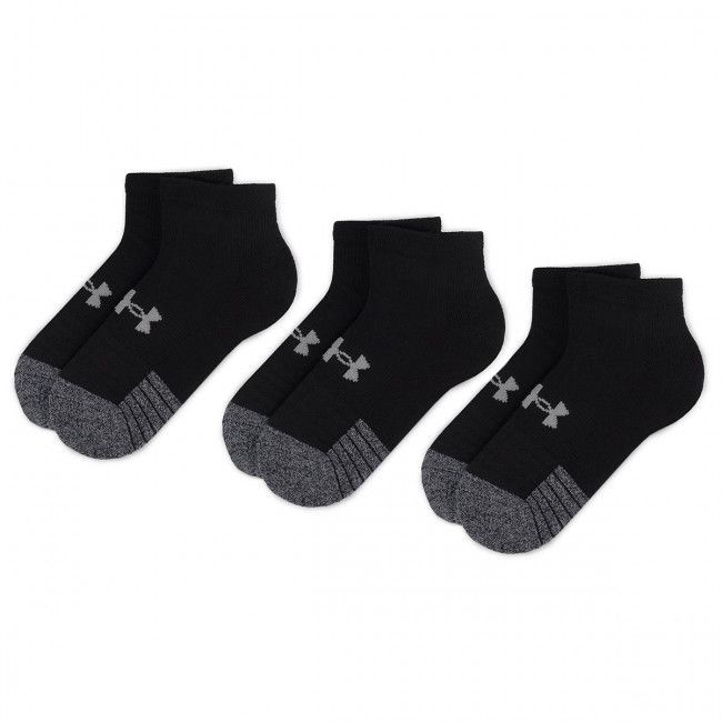 Set di 3 paia di calzini corti unisex Under Armour - Heatgear Lo Cut Sock 1346753-001 Black