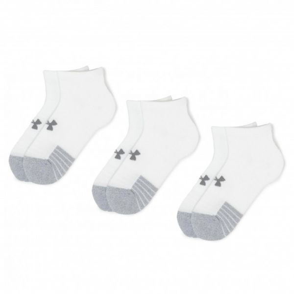 Set di 3 paia di calzini corti unisex Under Armour - Heatgear Lo Cut Sock 1346753-100 White