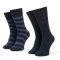 Set di 2 paia di calzini lunghi unisex TOM TAILOR - 9545 Str. Dark Navy 545