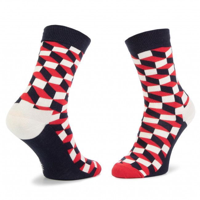 Set di 3 paia di calzini lunghi unisex Happy Socks - XSTR08-6000 Blu scuro