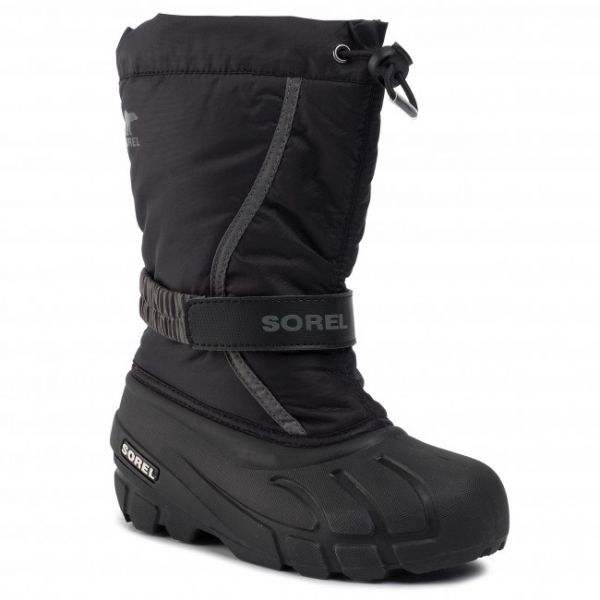 Stivali da neve Sorel - Youth Flurry NY1965 Black/City Grey 016 Stivali da neve Sorel - Youth Flurry NY1965 Black/City Grey 016