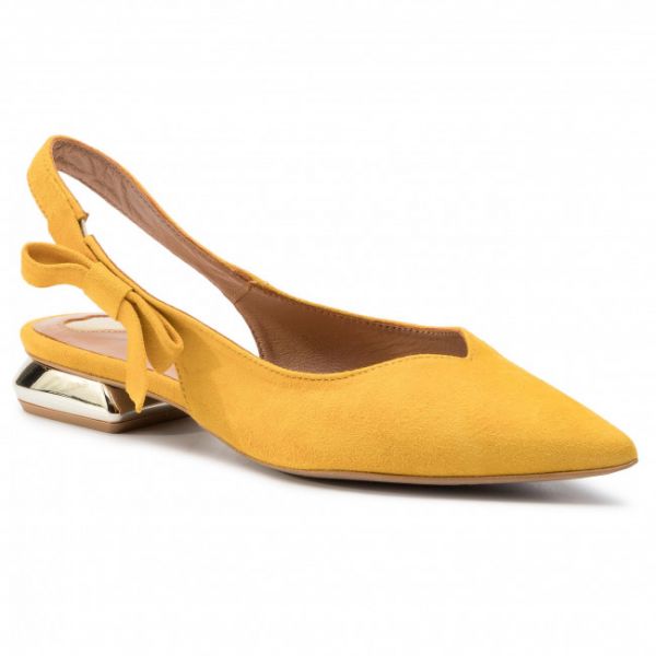 Sandali R.POLAŃSKI - 1017 Żółty Zamsz