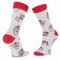 Calzini lunghi unisex CUP OF SOX - Santa Was Here A Bianco Multicolore