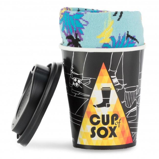 Calzini lunghi da uomo CUP OF SOX - Science Fishion C Blu Multicolore