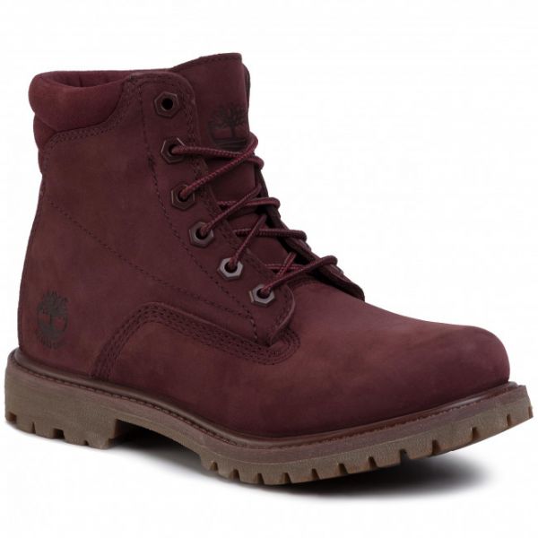 Scarponcini TIMBERLAND - Waterville 6 In Waterproof Boot TB0A1R2TC601 Burgundy Nubuck