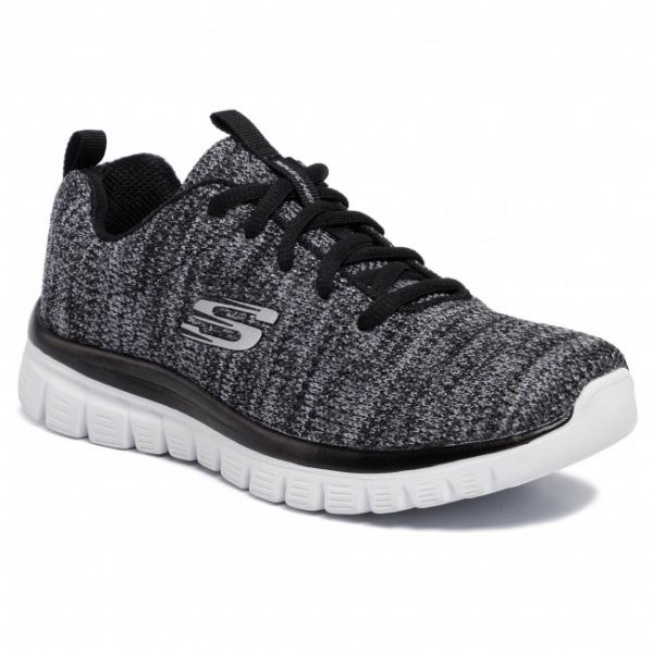 Scarpe SKECHERS - Twisted Fortune 12614/BKW Black/White Scarpe SKECHERS - Twisted Fortune 12614/BKW Black/White