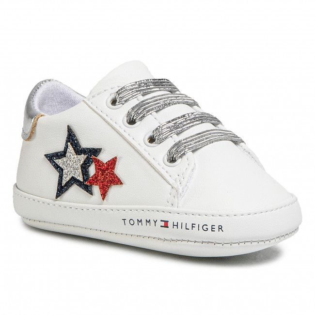 Scarpe basse Tommy Hilfiger - Lace Up T0A4-30594-0886 White/Blue/red Y003