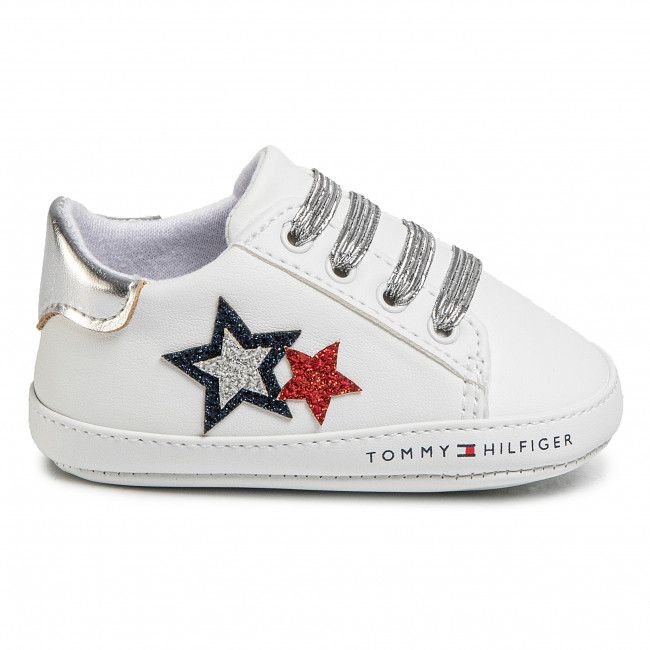 Scarpe basse Tommy Hilfiger - Lace Up T0A4-30594-0886 White/Blue/red Y003