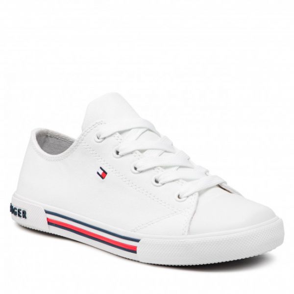 Scarpe da ginnastica Tommy Hilfiger - Low Cut Lace Up Sneaker T3X4-30692-0890 S White 100 Scarpe da ginnastica Tommy Hilfiger - Low Cut Lace Up Sneaker T3X4-30692-0890 S White 100