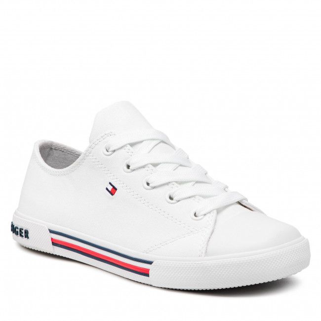 Scarpe da ginnastica Tommy Hilfiger - Low Cut Lace Up Sneaker T3X4-30692-0890 S White 100